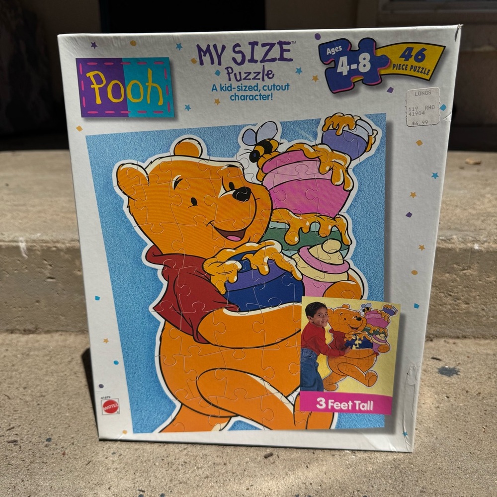 Vintage Winnie the Pooh My Size Puzzle - 46 Piece - Complete